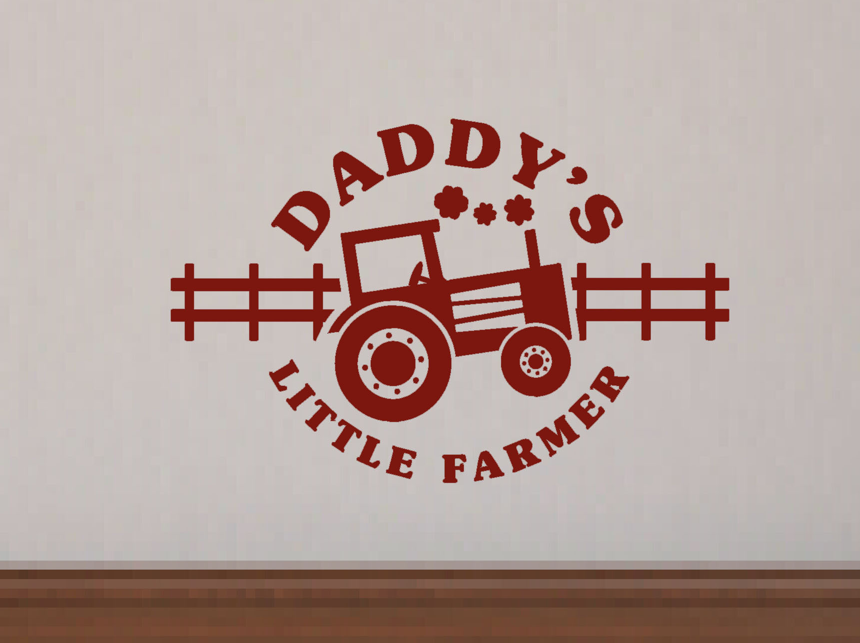 Daddy's Little Farmer Farm Cowboy Wall Decal Stickers