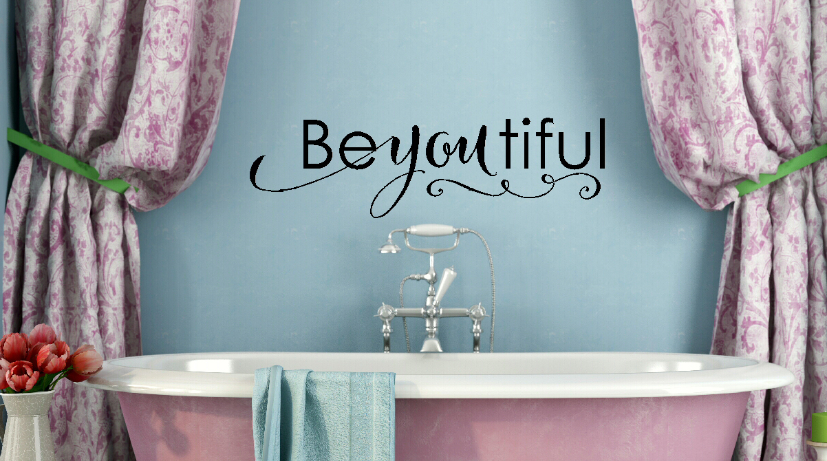 Be-You-Tiful Bathroom Wall Decal Stickers