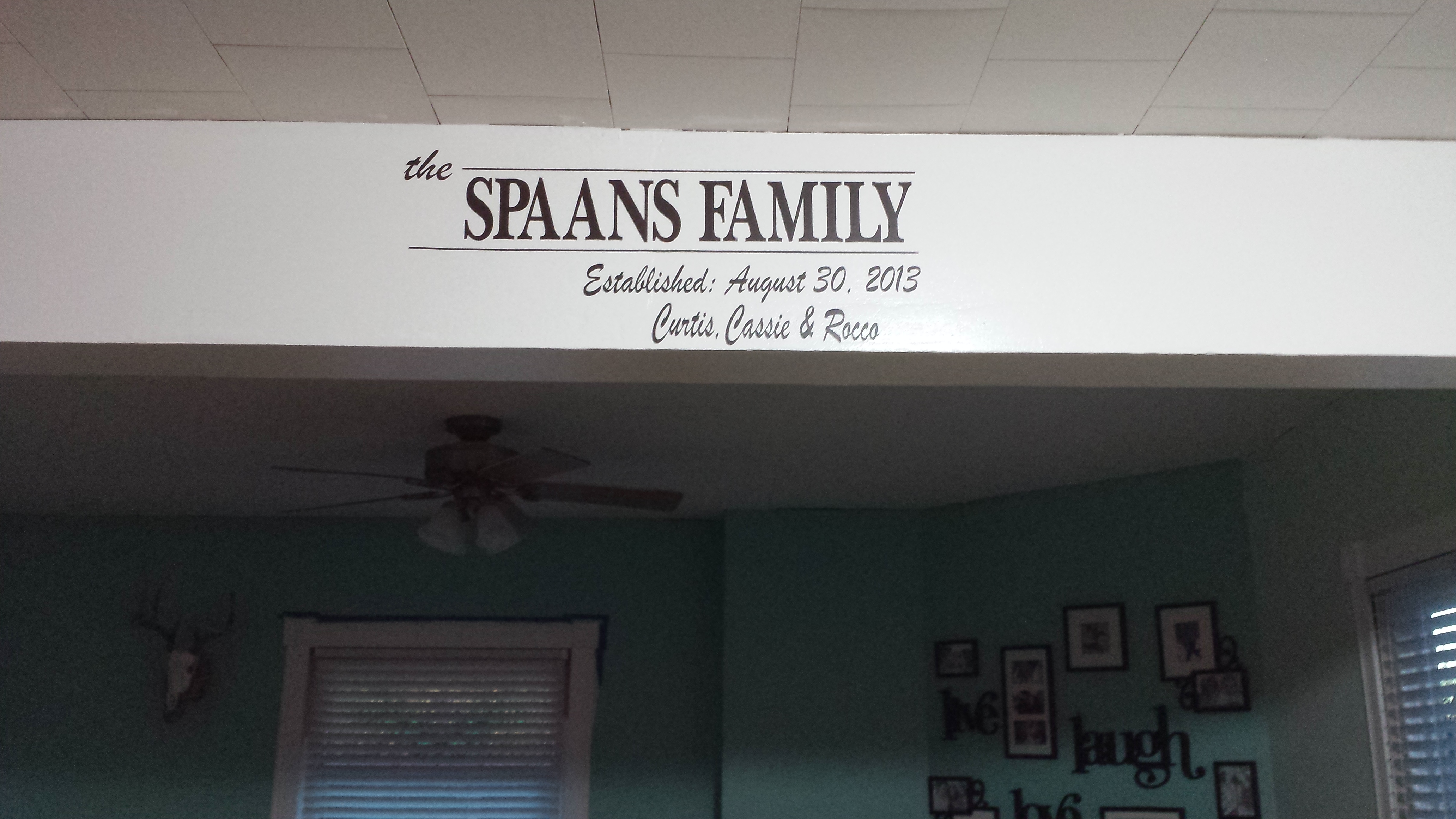Family Name Established Date Personalized Wall Sticker