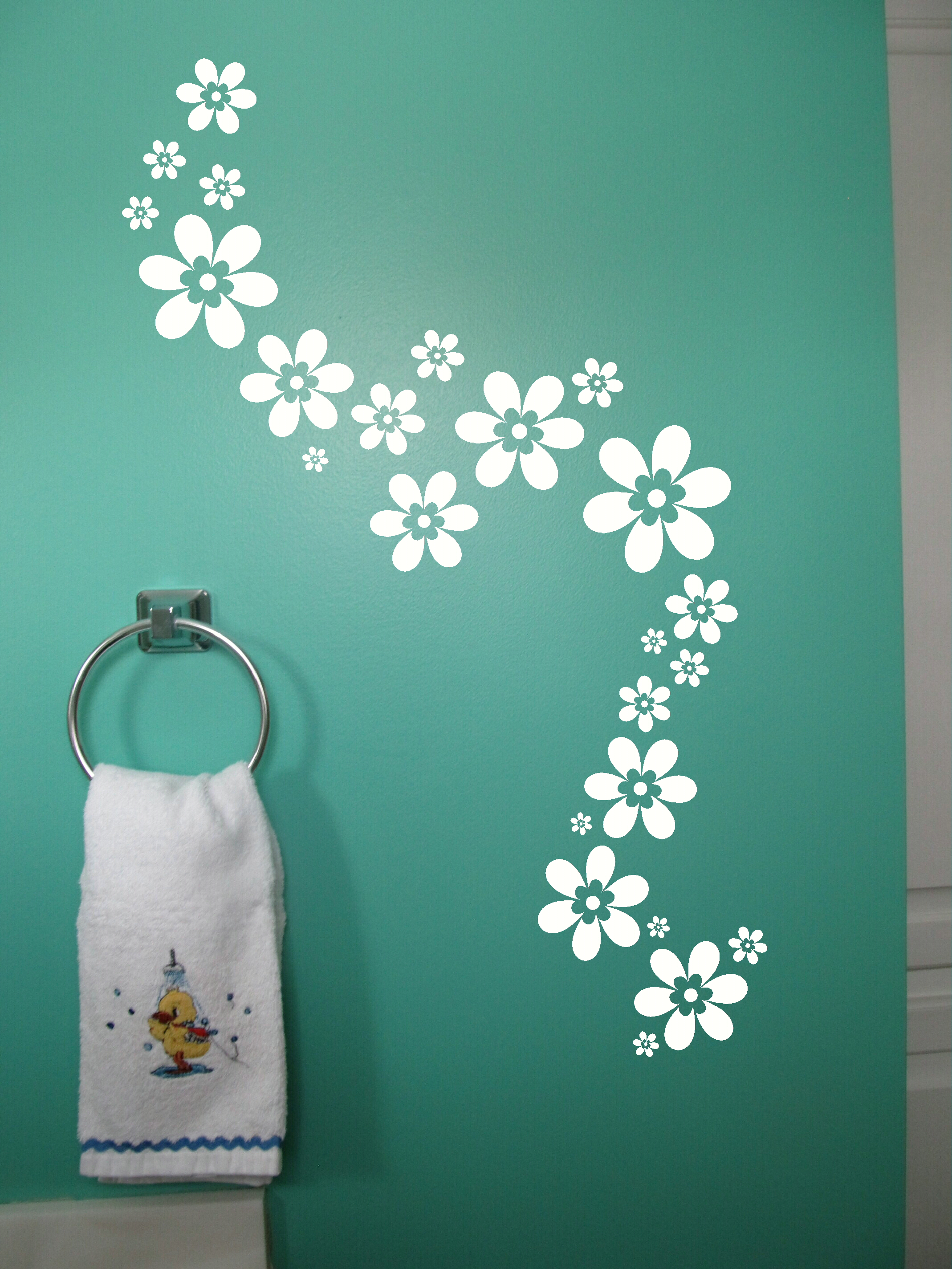 Floral Patterns Wall Decal Sticker Shapes Home Decor