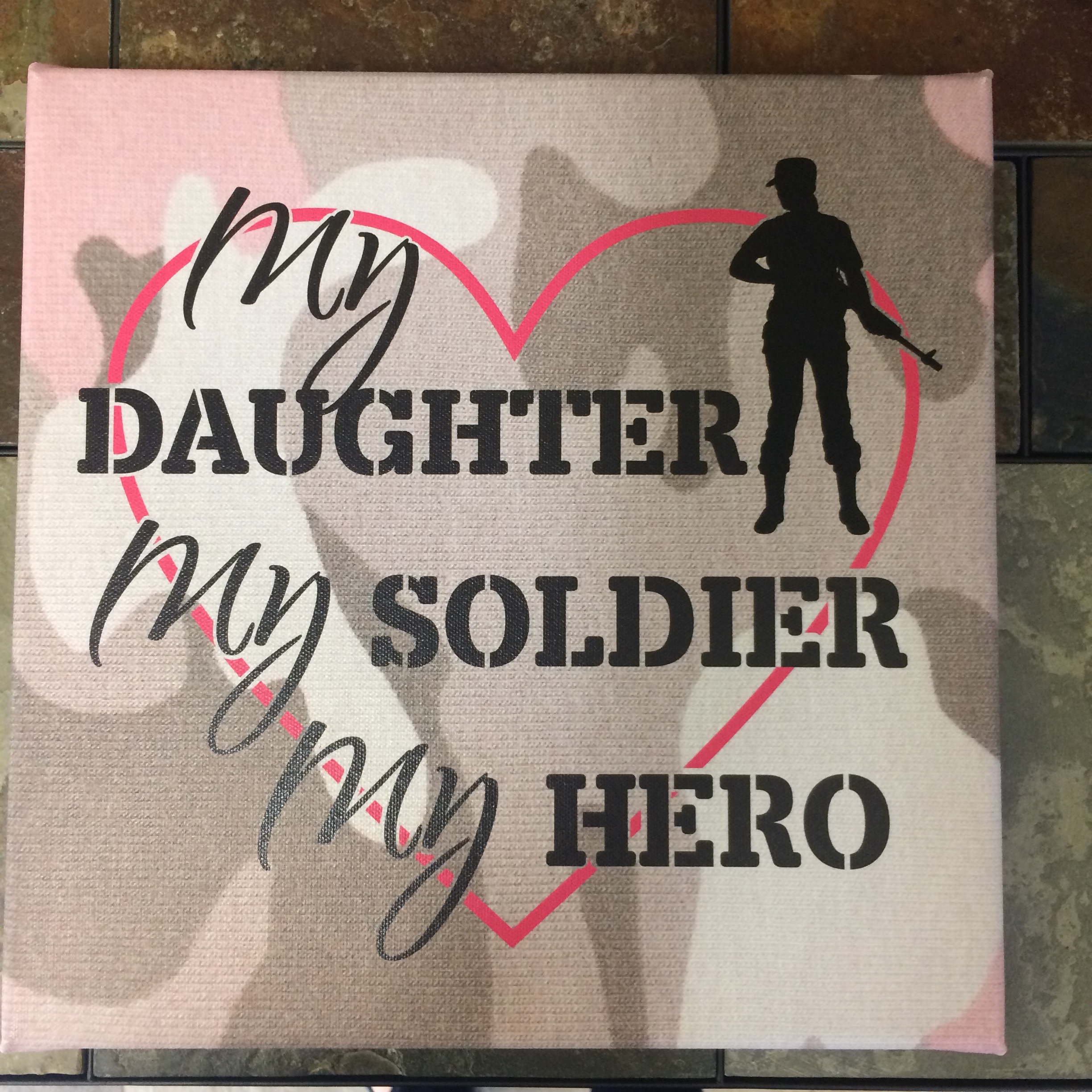 My Daughter, Soldier, Hero Framed Canvas Print Wall Art