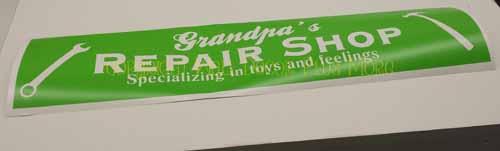 Vinyl Sticker Stencil Grandpas Repair Shop Lettering