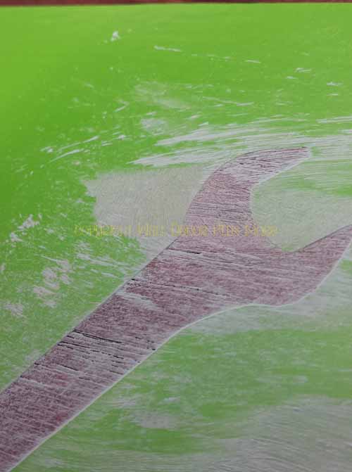 Dry Brush Painting over Vinyl Sticker Stencil