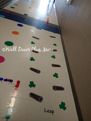 Sensory Path Leap Frog Logs Vinyl Sticker Decals School Hallway Floor 25pc