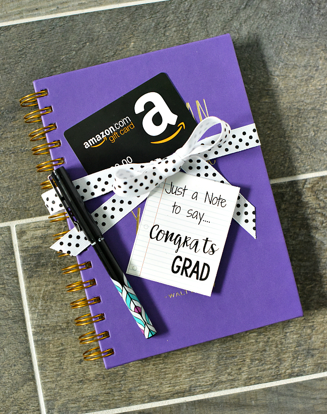 Turn a simple notebook into a graduation journal for your graduate! 