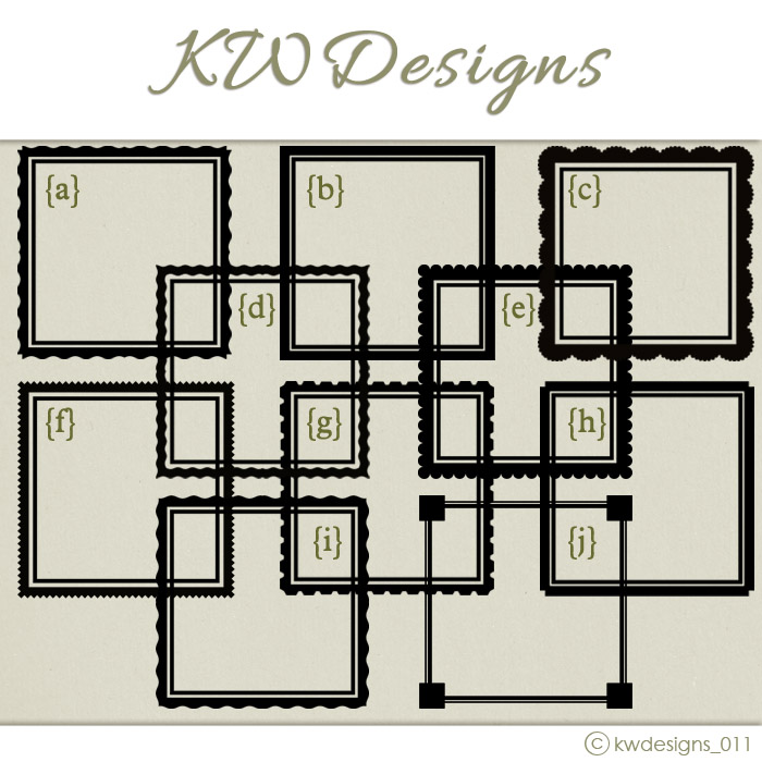 kw011b.jpg Wall Decal Frame Border Options