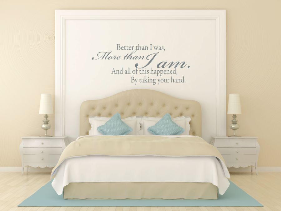 LO006 Better than I was More than I am Wall Art Sticker