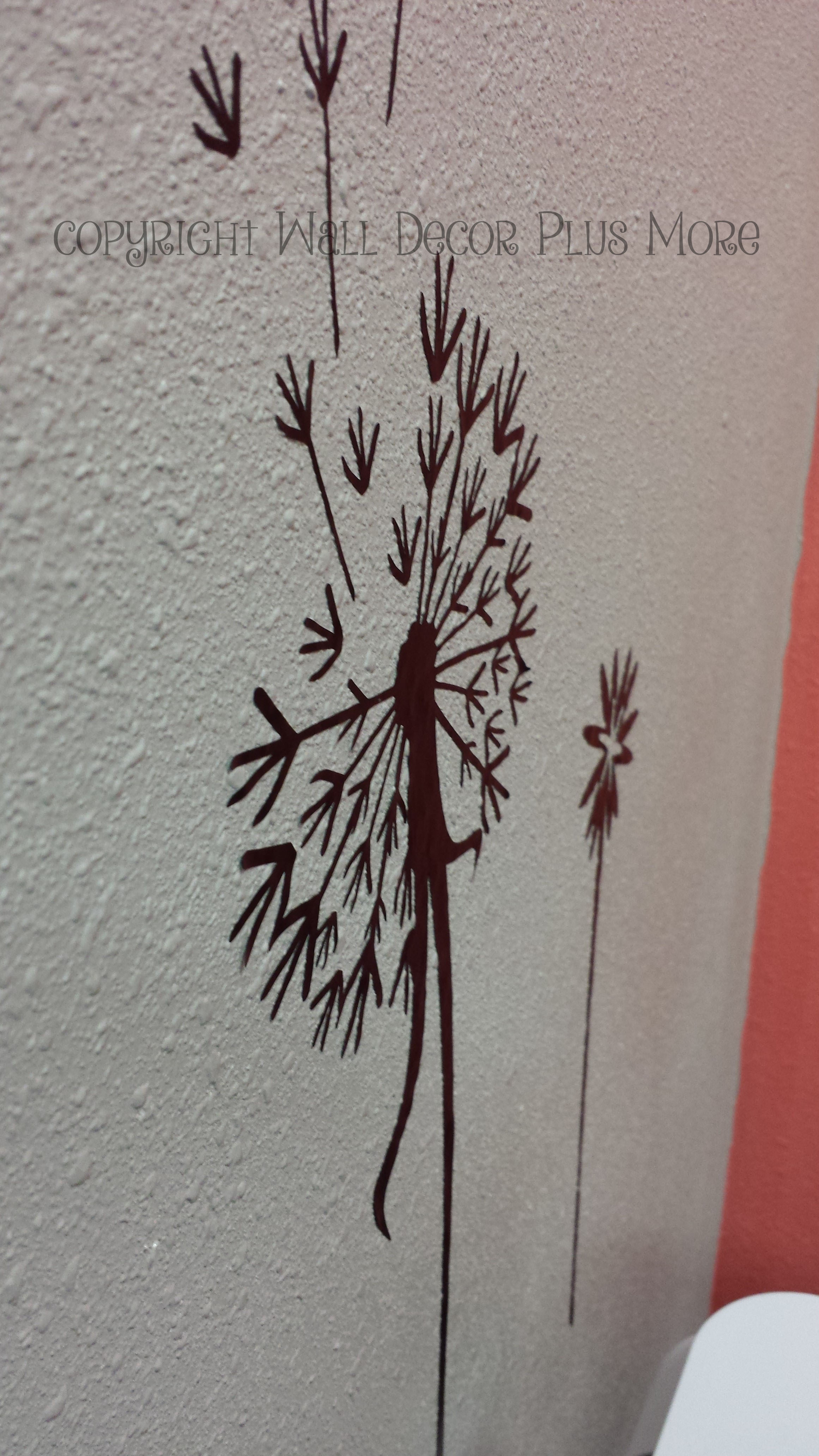 New Wall Decal Vinyl Material shown in Dandelion Wall Decals