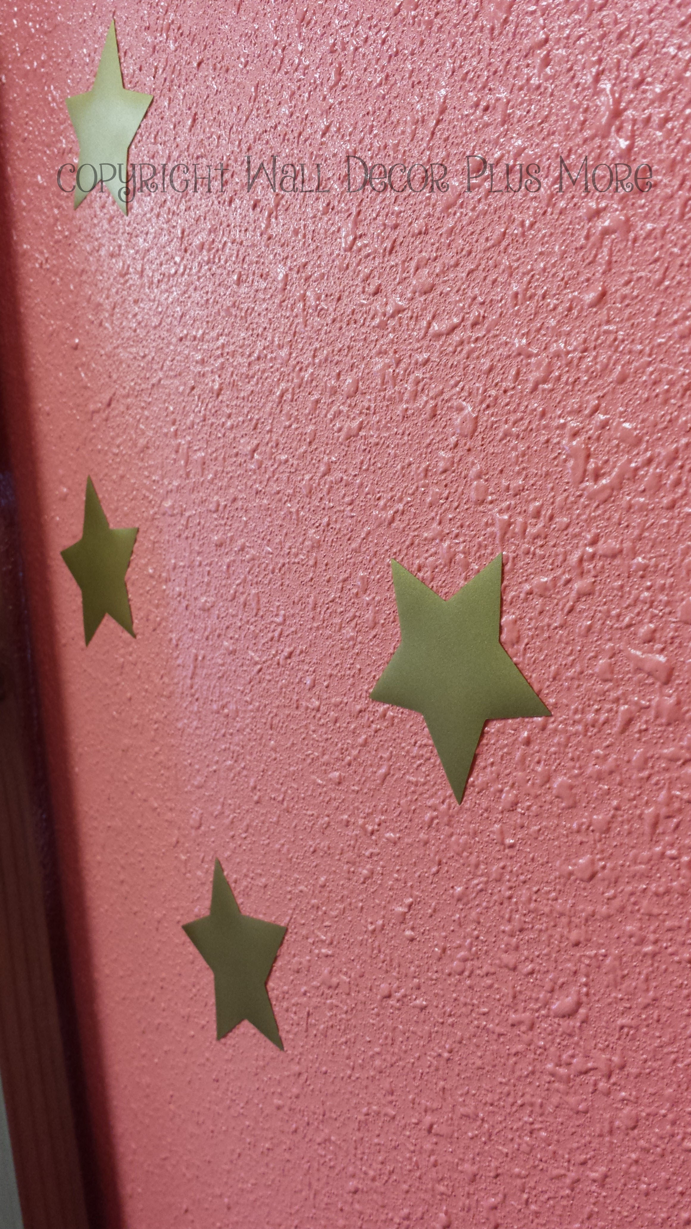 Gold Star Wall Decal Vinyl Stickers on Office Wall