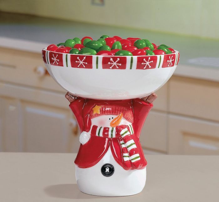 Snowman Candy bowl for the office