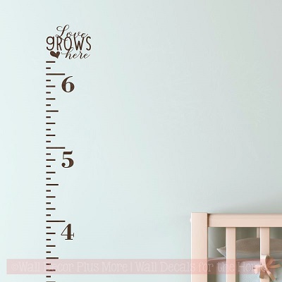 Ruler Growth Chart Quote Options Nursery Height Chart Vinyl Stickers