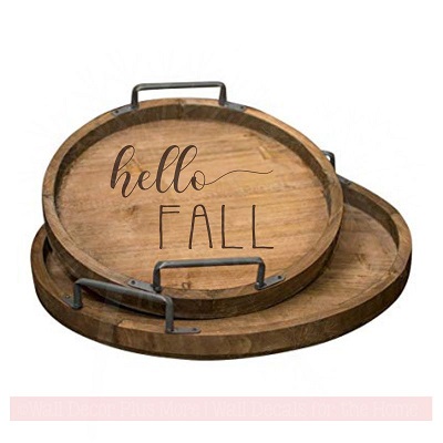 Hello Fall Vinyl Lettering Stickers Wall Art Decals Autumn Home Decor