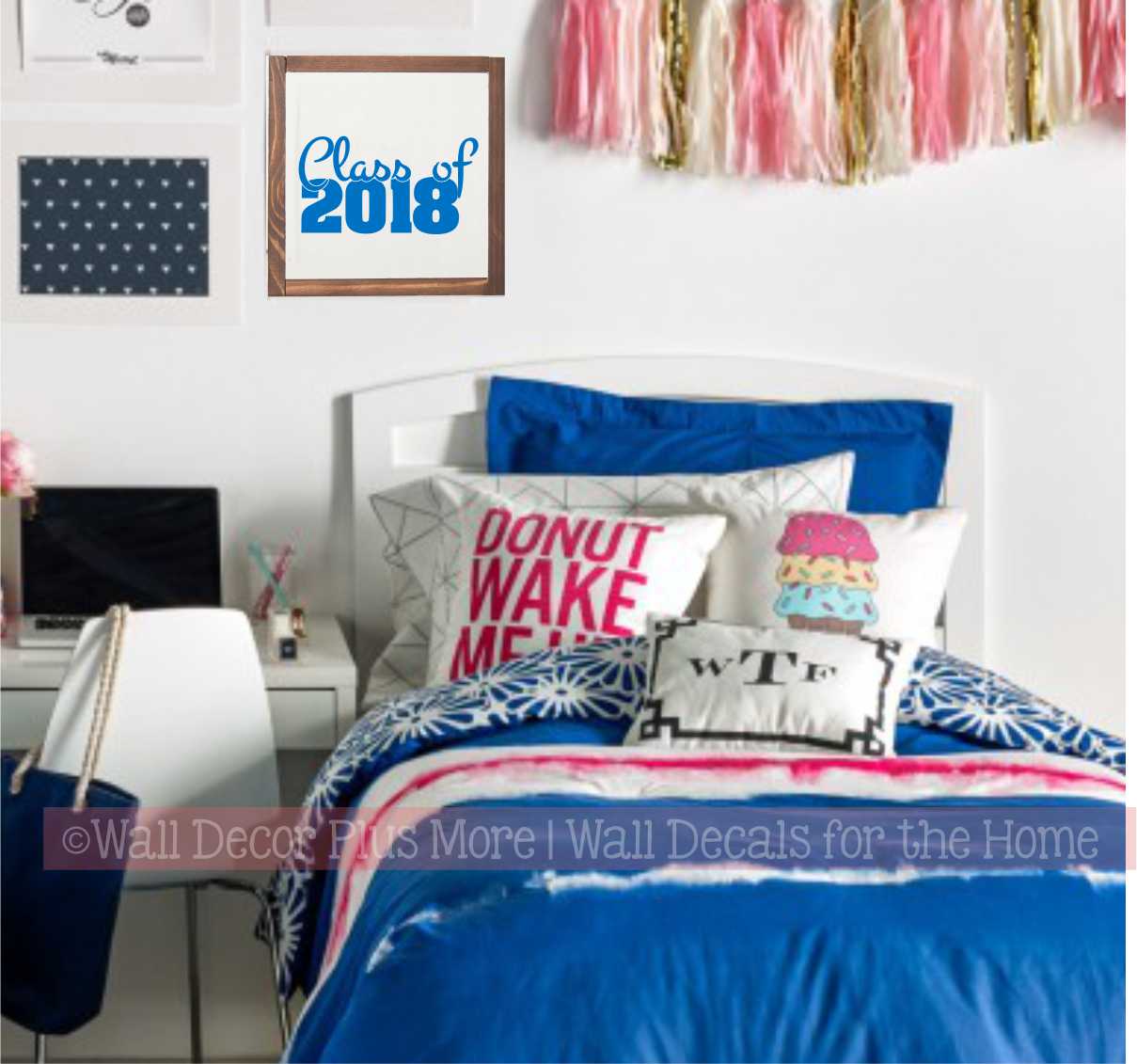 Help the new grad decorate their new dorm room! Wall decal stickers are easy to apply and remove when the time comes. 