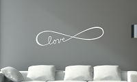 Infinity Love Wall Decals Stickers Bedroom Decor Wedding Gift