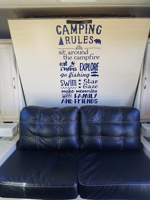 Camping Rules Subway Art Quotes Wall Letters for Summertime Wall Stickers Decal