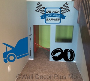 Car Garage Playhouse Decals Stickers for Kids Room Decor