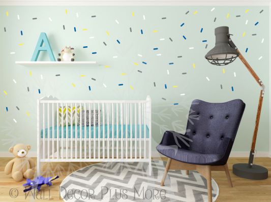 Confetti Sprinkles Wall Sticker Shapes Room Decor Party Decor