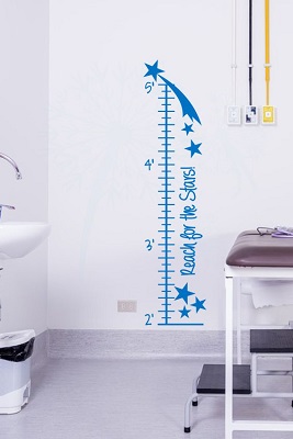 Reach for the Stars Wall Growth Chart Height Ruler Wall Sticker Decal