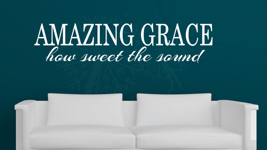 Amazing Grace How Sweet The Sound Vinyl Decals Wall Letters Wall Quotes for Home Decor