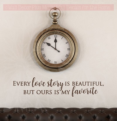 My Favorite Love Story Home Decor Vinyl Lettering Wall Stickers Quotes for Bedroom Decor