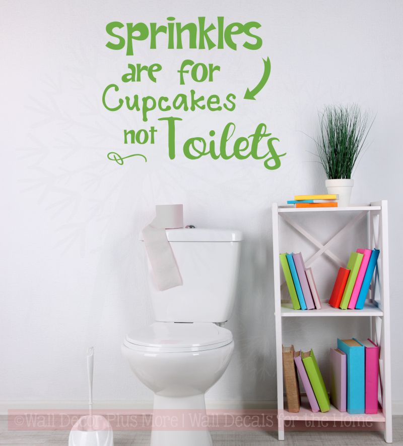 Sprinkles are for Toilets Bathroom Humor Wall Decal Stickers