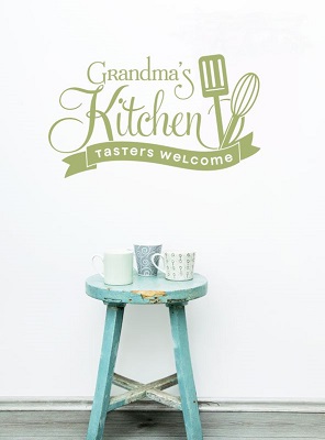 Grandma's Kitchen Tasters Welcome Vinyl Wall Decals Kitchen Decor Stickers